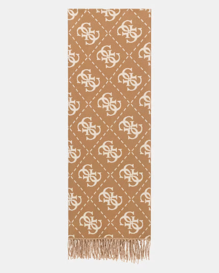 Guess Nolana 4G Logo Scarf - Light Brown/Beige