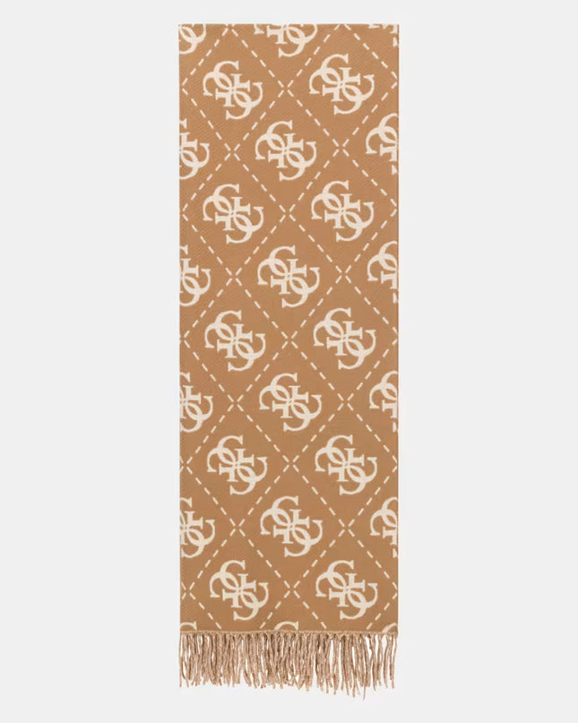 Guess Nolana 4G Logo Scarf - Light Brown/Beige