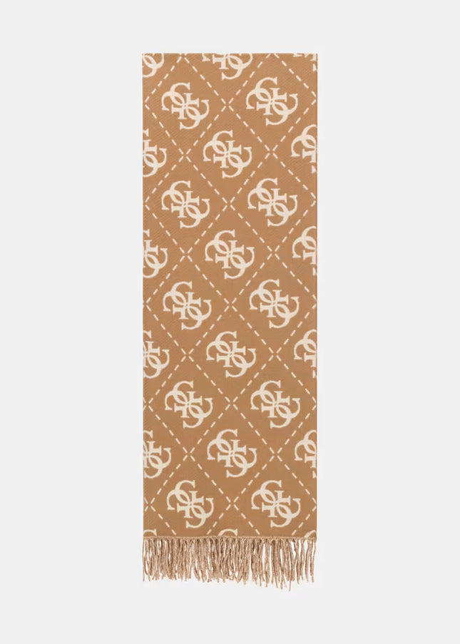 Guess Nolana 4G Logo Scarf - Light Brown/Beige