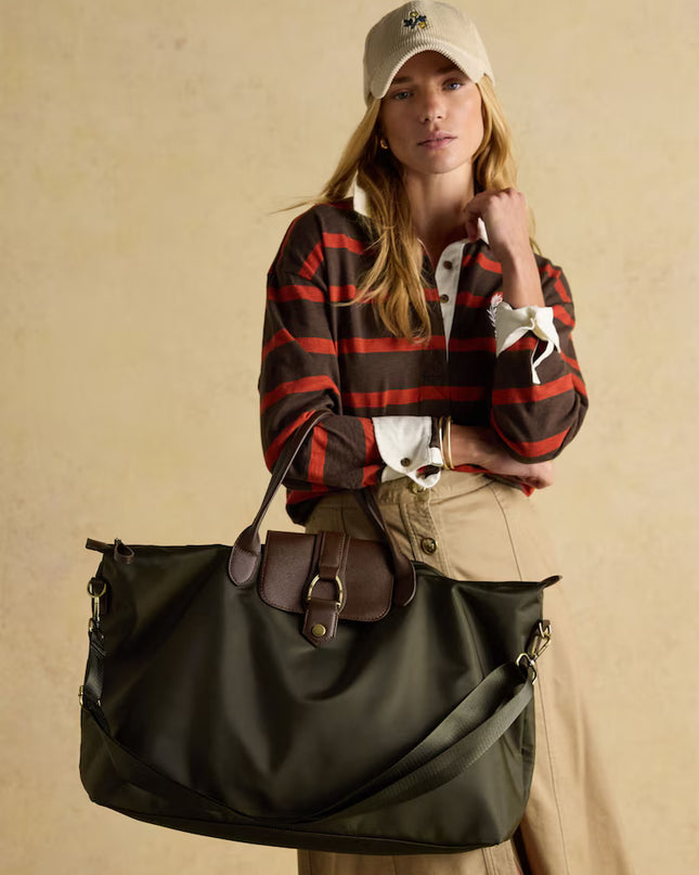 Edie Khaki Green Weekend Bog With Shoulder Strap