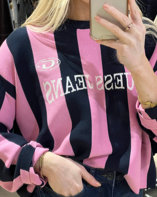 Guess Jeans Striped Sweater - Pink/Blue
