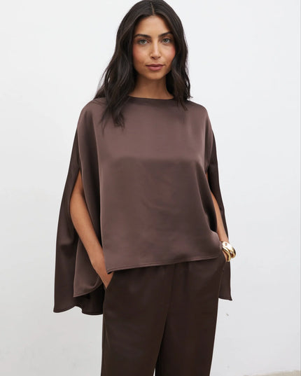 Breya Cape Floaty Satin Top