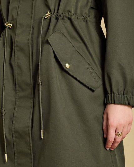 Joules Stormwell Waterproof Raincoat with Hood - Khaki Green
