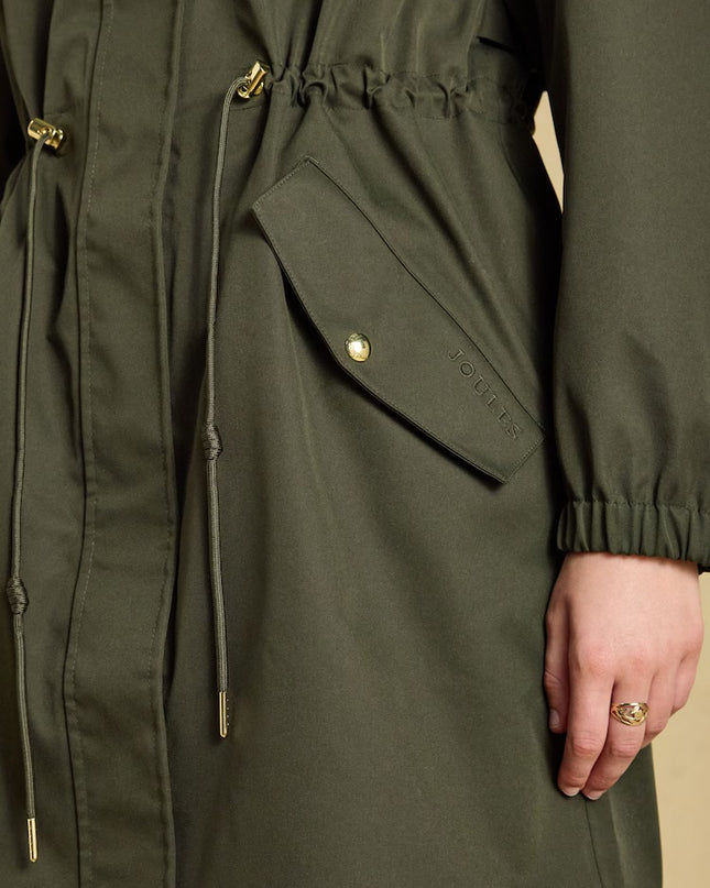 Joules Stormwell Waterproof Raincoat with Hood - Khaki Green