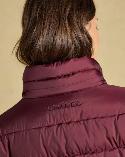 Joules Windborough Longline Padded Coat with Hood - Port