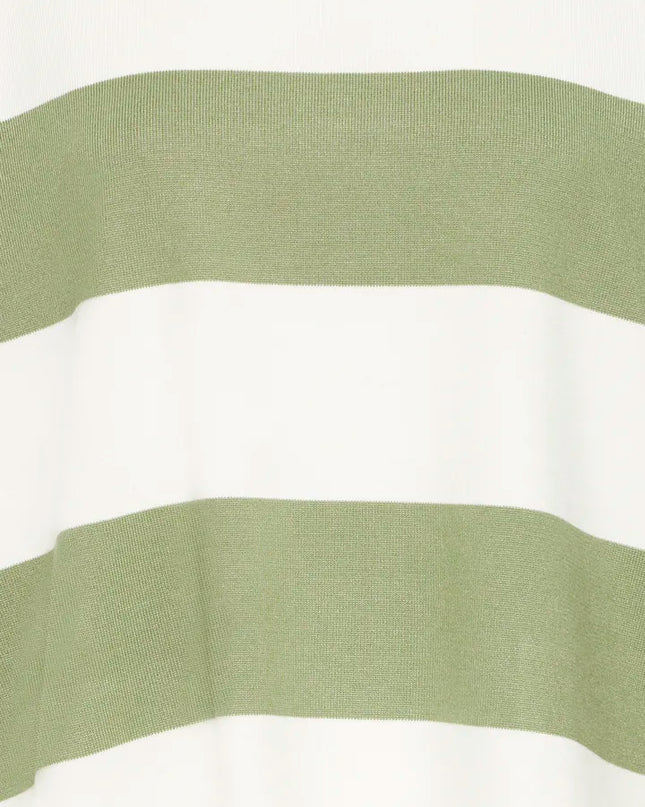 Luls Short Sleeve Knit - Iguana White Stripe