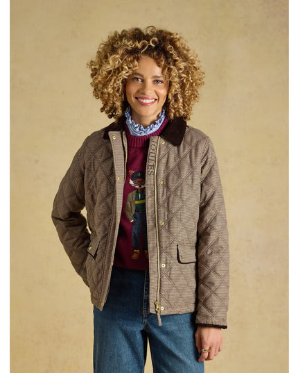 Joules Harrogate Showerproof Quilted Jacket - Check