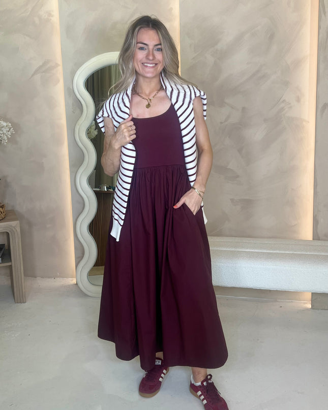 Burgundy Colorado Midi Dress