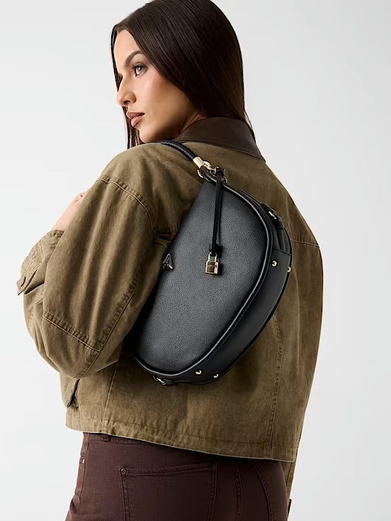 Guess Danya Logo Shoulder Bag - Black