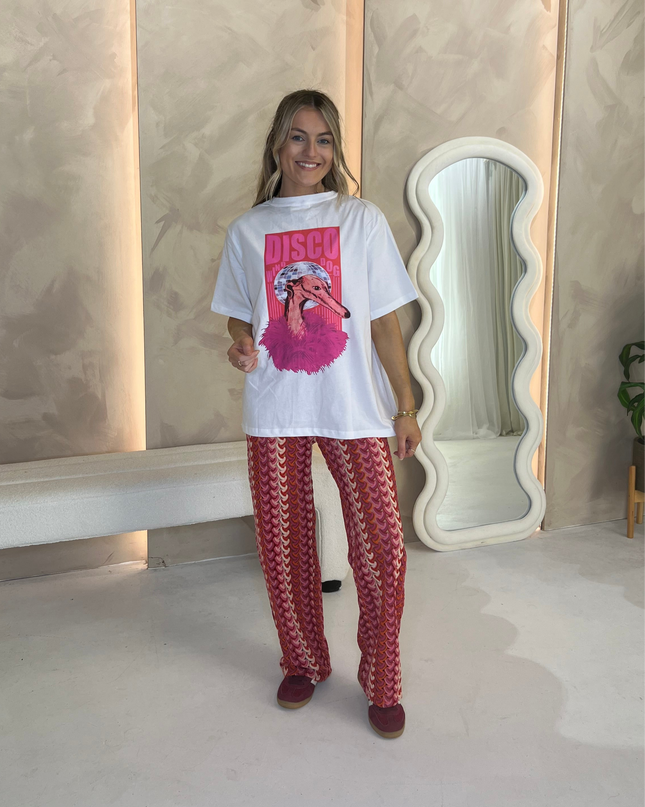 Crochet Trousers - Pink/Red