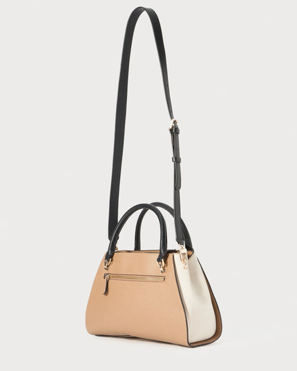 Guess Noelle Luxury Satchel - Tan Multi