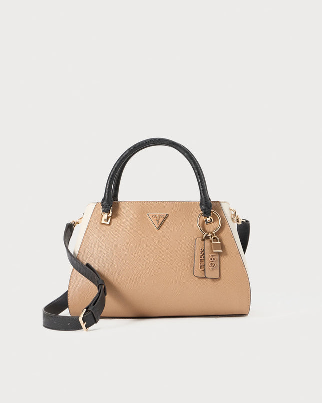 Guess Noelle Luxury Satchel - Tan Multi