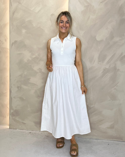 Monna Polo Dress - White