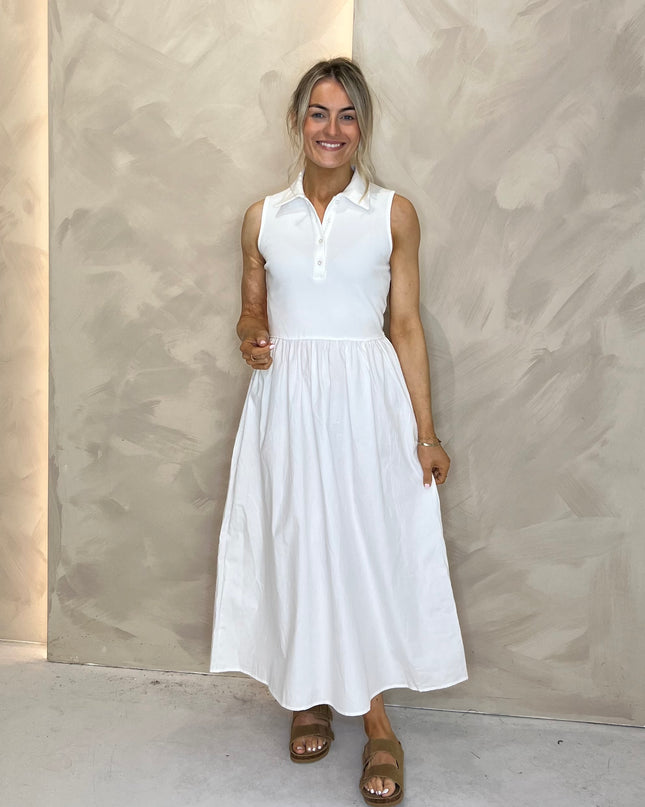 Monna Polo Dress - White