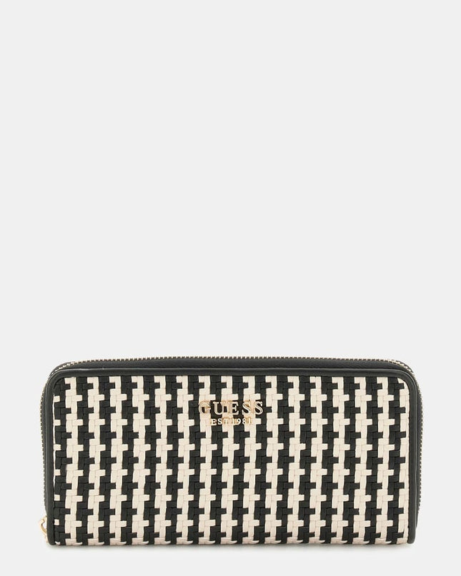 Mirema Woven Maxi Wallet - Black Multi