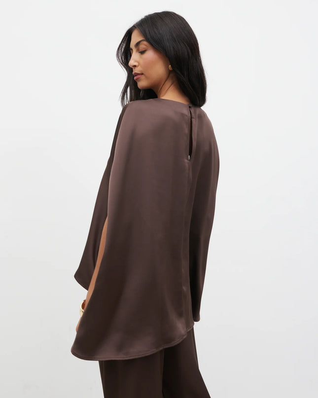 Breya Cape Floaty Satin Top