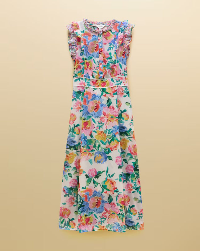 Samantha Floral Maxi Dress - Multi/White