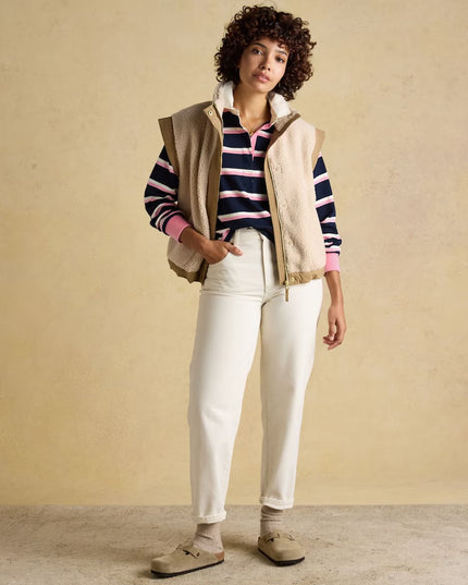 Lara Striped Rugby Shirt - Navy & Pink