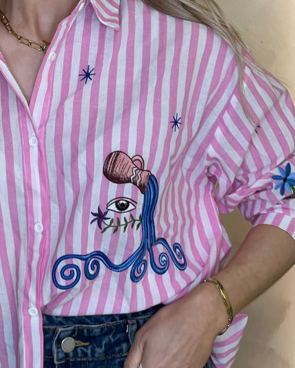 Underwater Shirt - Pink Stripe