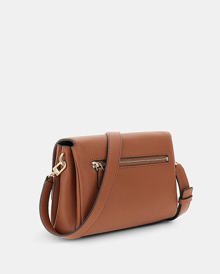 Guess Gregoria Flap Crossbody - Cognac