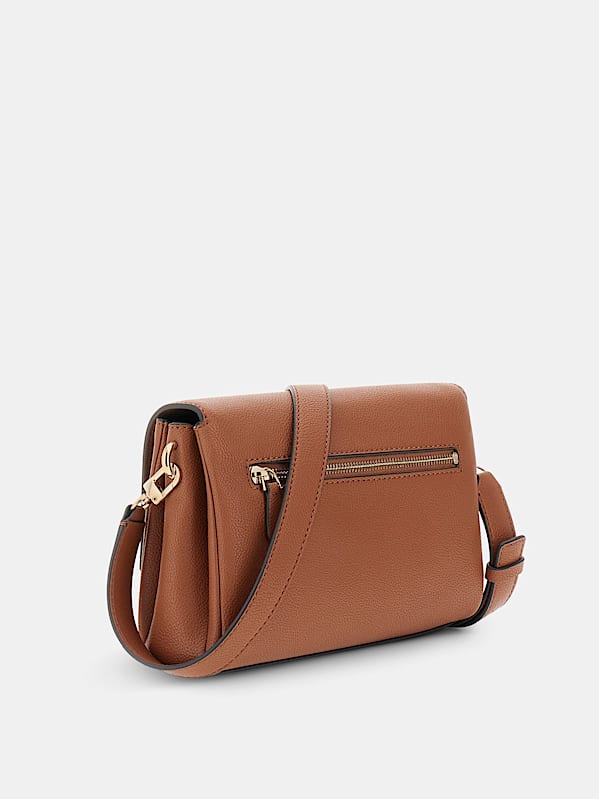 Guess Gregoria Flap Crossbody - Cognac