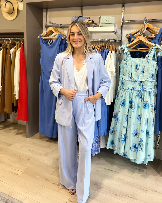 Oversized Blazer - Powder Blue