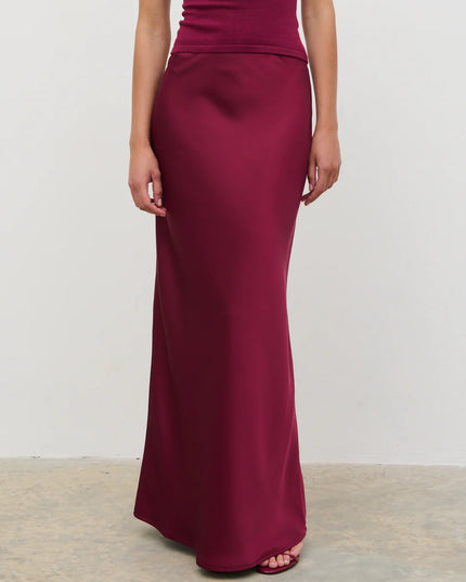 Breya Maxi Skirt - Wine