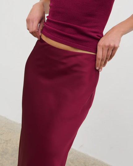 Breya Maxi Skirt - Wine
