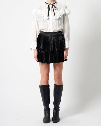 French Connection Ilsa Pleated Mini Skirt - Blackout