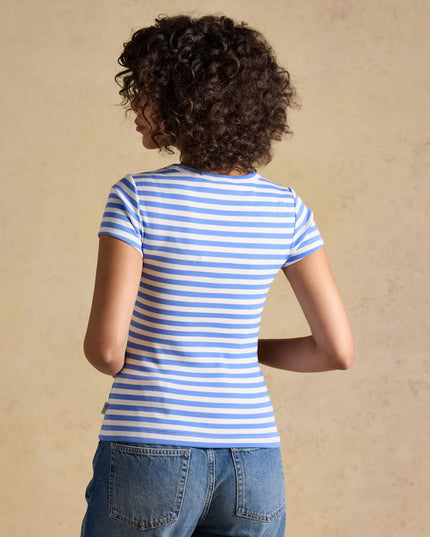 Sophie Striped Fitted Top - Blue