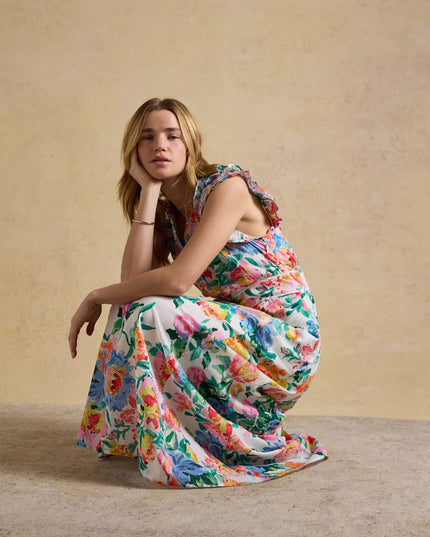 Samantha Floral Maxi Dress - Multi/White