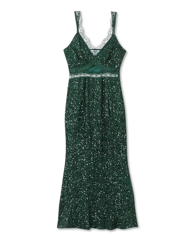 Sequin Mimi Dress - Emerald