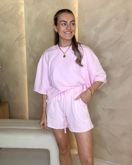 Two Piece Sweat Set - Rose