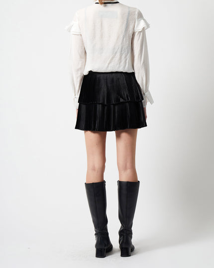 French Connection Ilsa Pleated Mini Skirt - Blackout