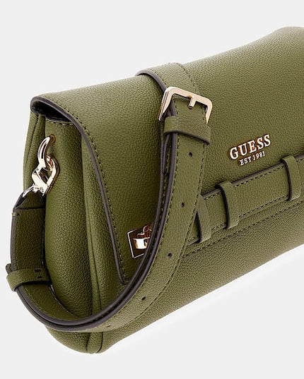 Guess Gregoria Flap Crossbody - Olive Green