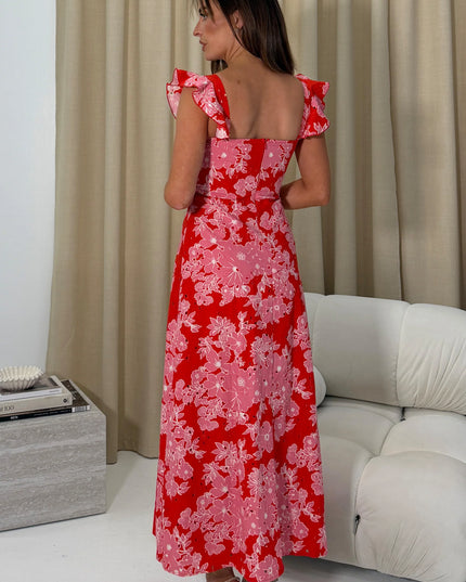 Orla Broderie Anglaise Maxi Dress - Pink
