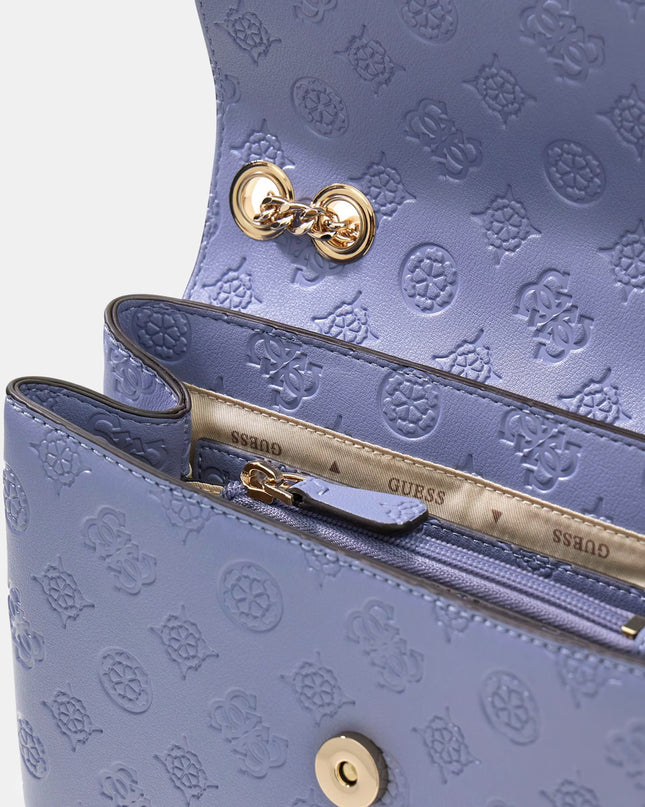 Guess Dita Convertible Crossbody Flap - Grey Blue Logo