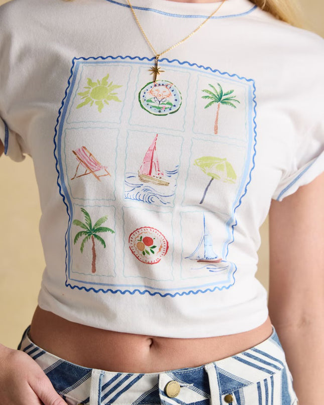 Postcard Graphic Tee - White