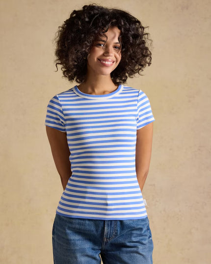 Sophie Striped Fitted Top - Blue