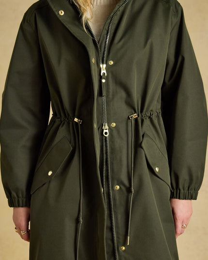 Joules Stormwell Waterproof Raincoat with Hood - Khaki Green