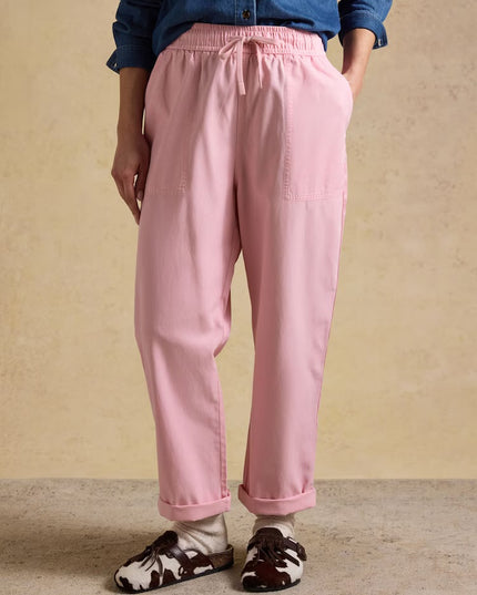 Relaxed Chino Tapered Trousers - Pink