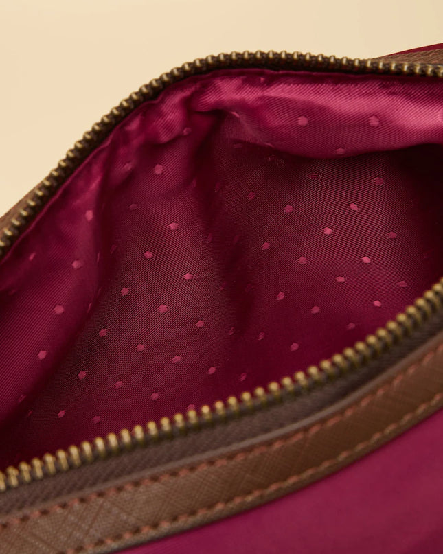 Edie Cosmetic Bag - Berry Red