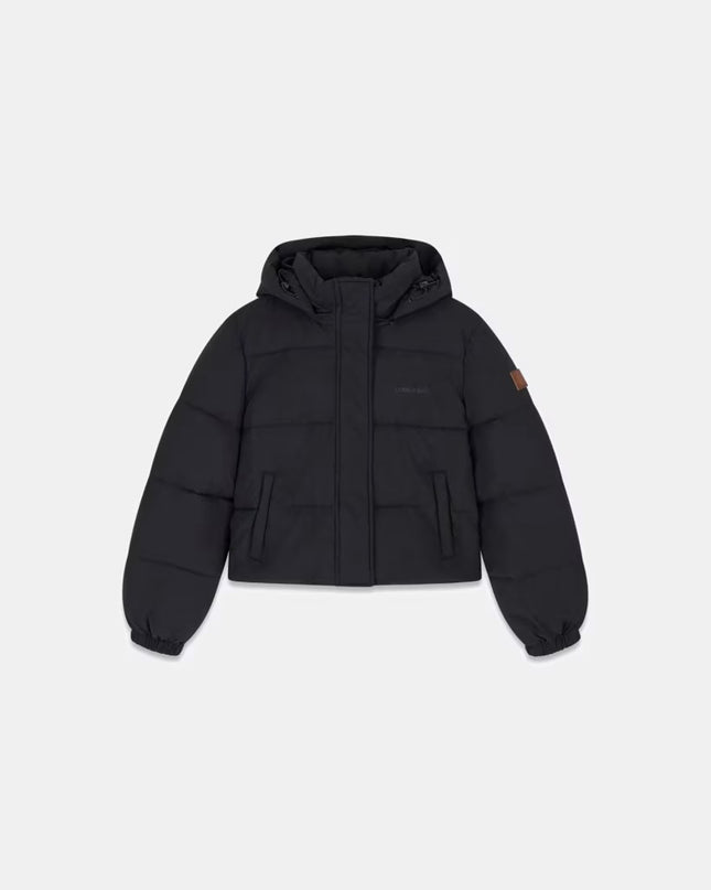Guess Jeans Cropped Puffer Coat - Black