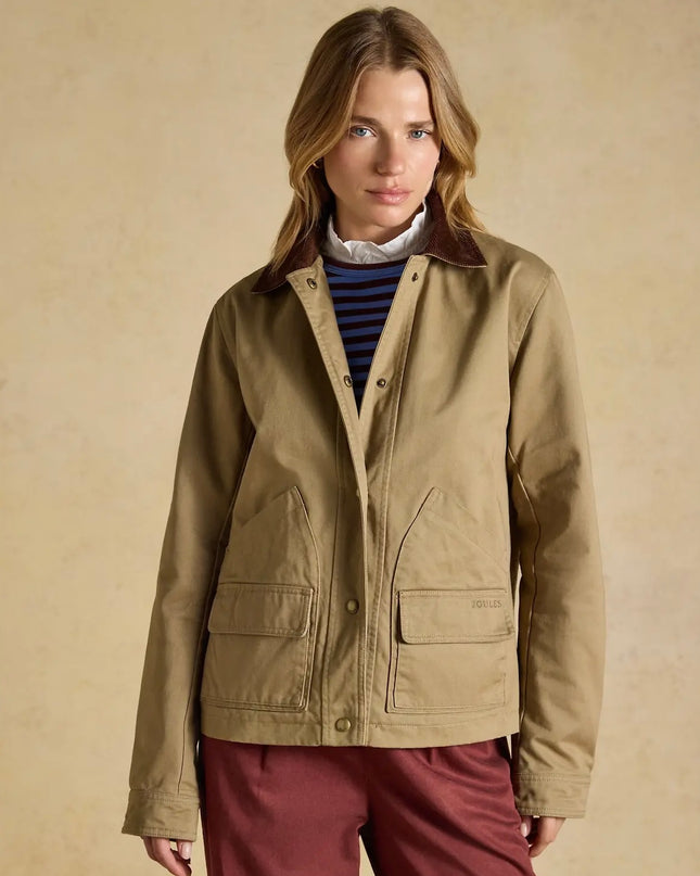 Joules Barn Jacket - Tan/Brown