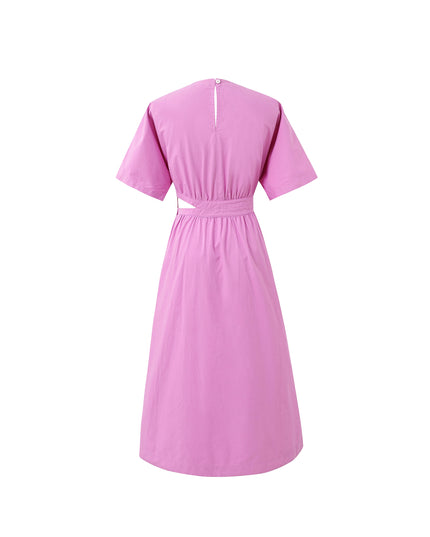 Mavera Cut Out Midi Dress - Violet