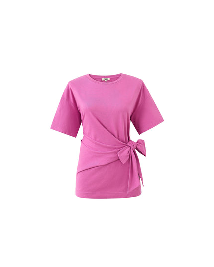 Iseora Tie Detail T-Shirt - Violet