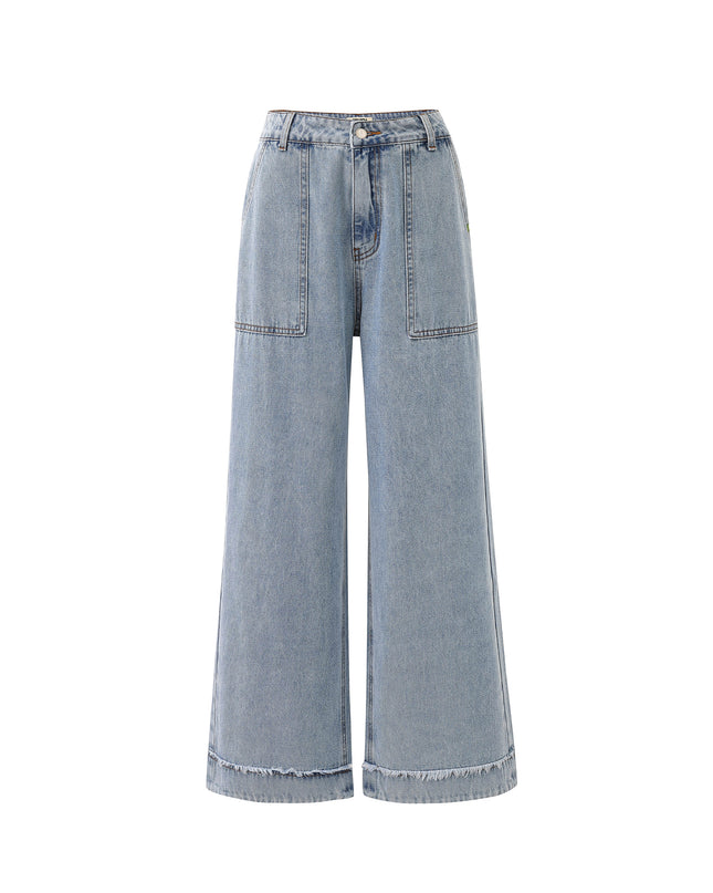 Distressed Hem Jean - Washed Hem