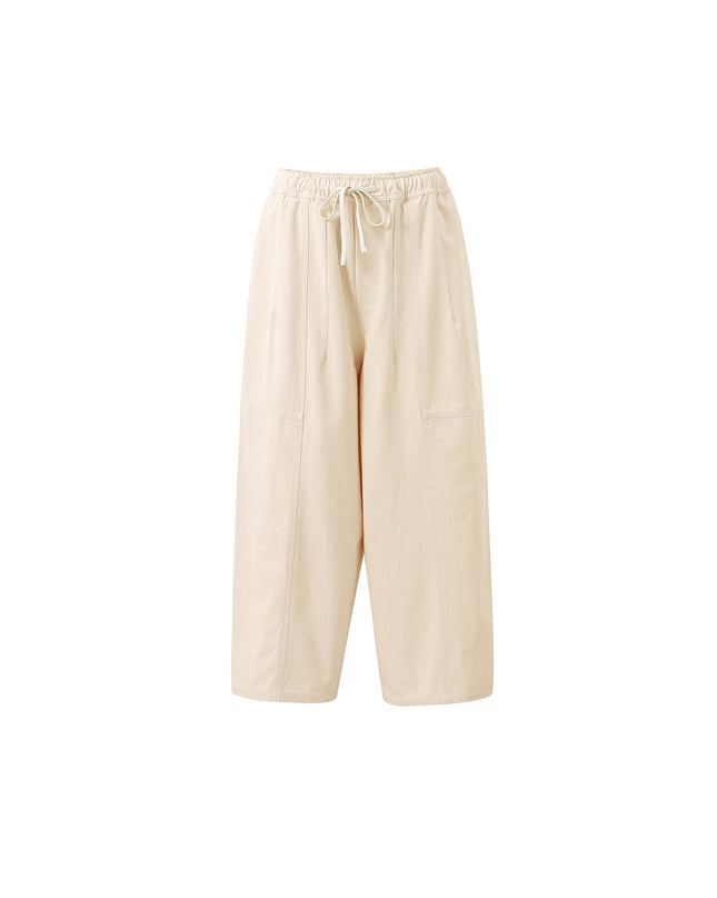 Tie Waist Trouser - Creme