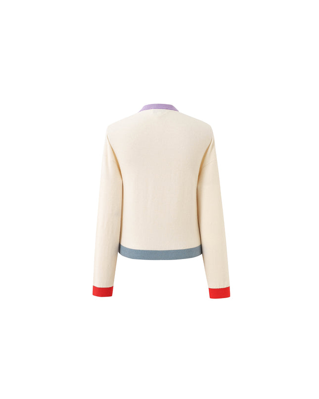 Patrick Fine Knit Cardigan - Creme