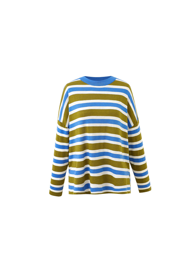 Stripe Pullover - Olive